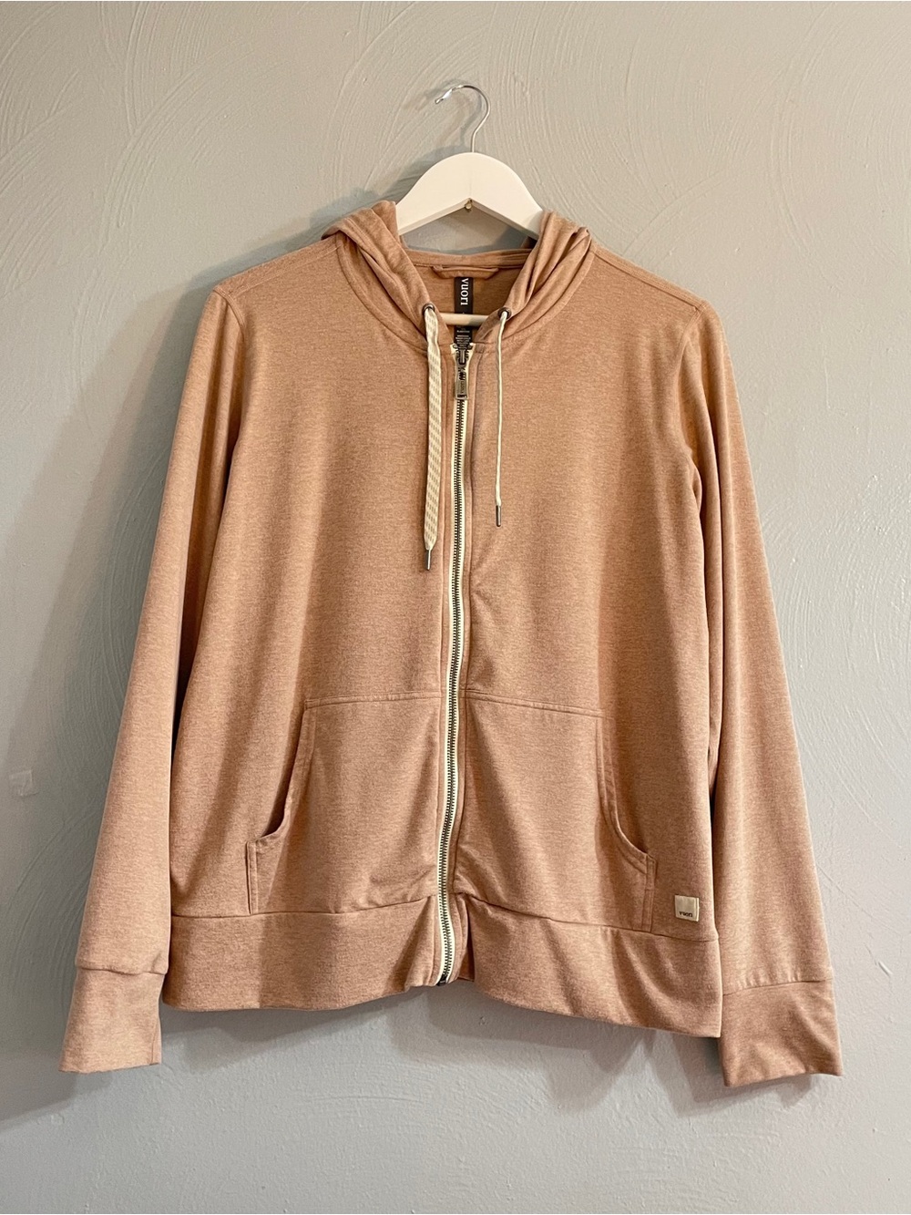 Vuori Halo Performance Hoodie 2.0 Full Zip Jacket Women’s Large  Mauve vw268